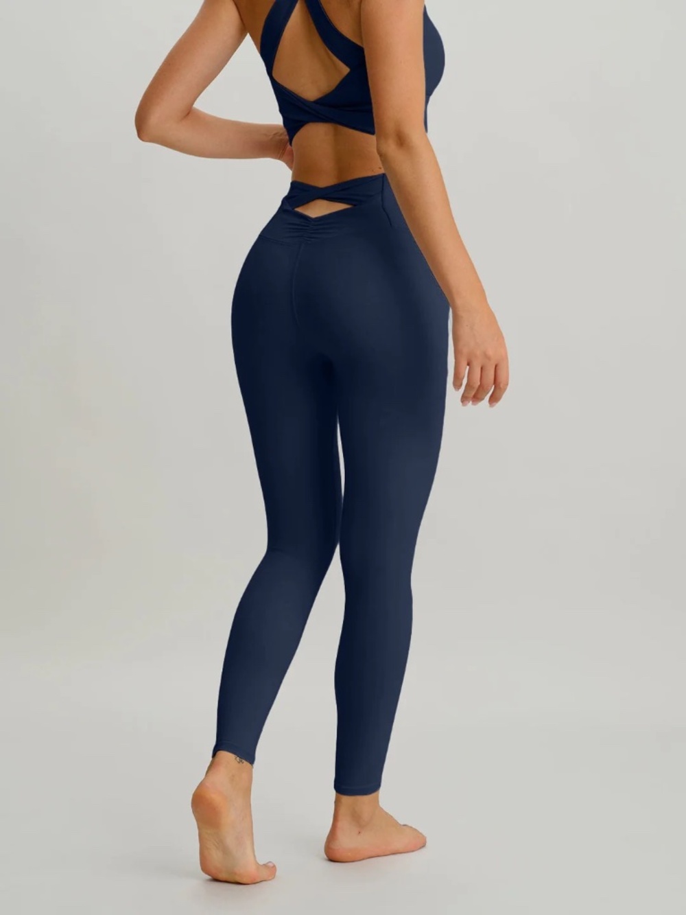 Berlook Navy Cut Out Leggings 24" Sz S